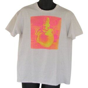 HEIR APPARENT Concert Tshirt, L/XL, White, 1989, Short sleeves, Neon-ish print
